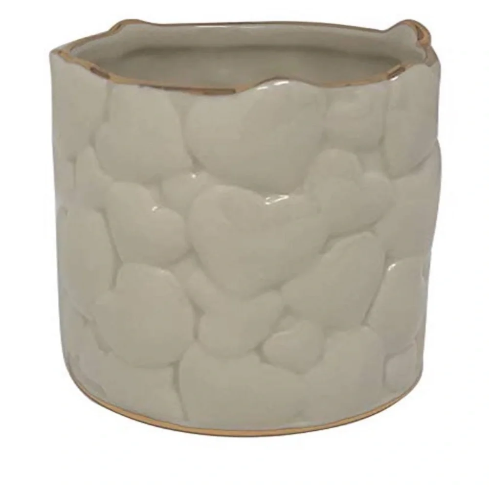 Lenox Ivory with Gold Trim Hearts Medium Votive Tea Light Candle Holder.